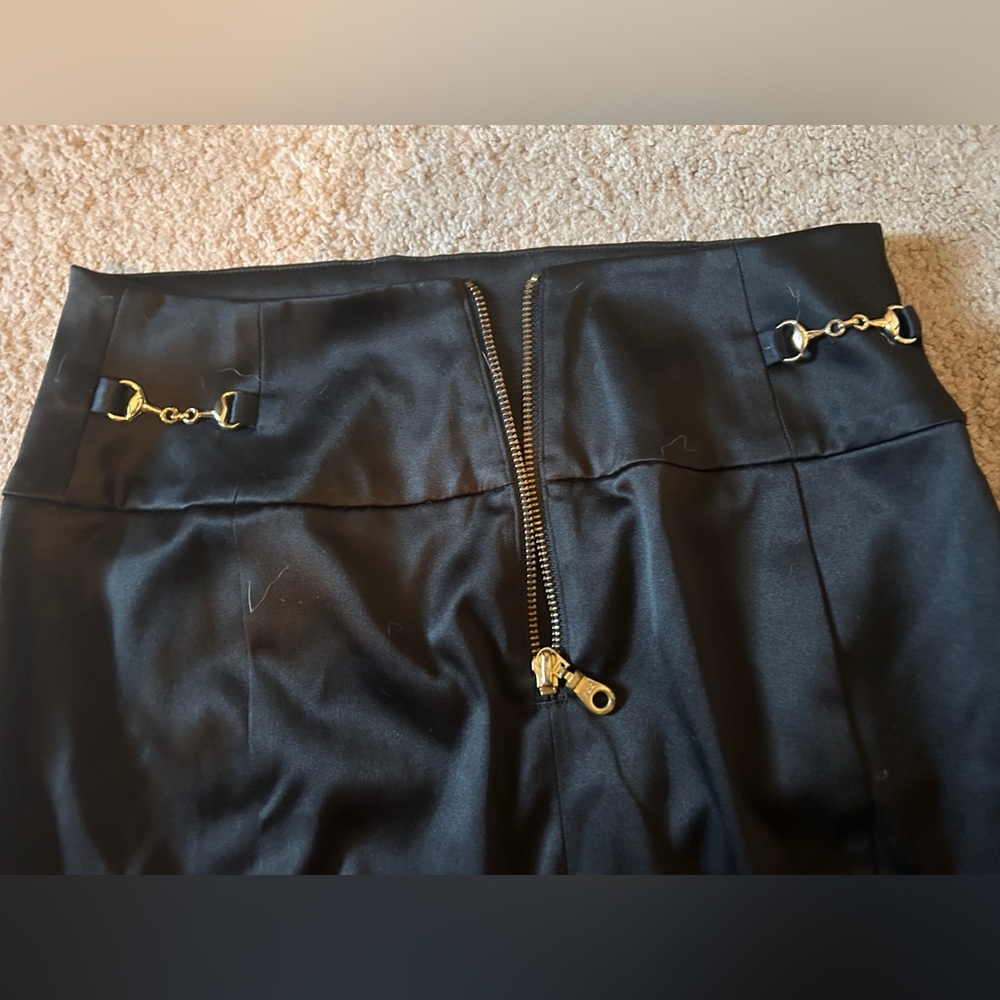 Express Black Skirt with Gold Accents